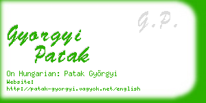 gyorgyi patak business card